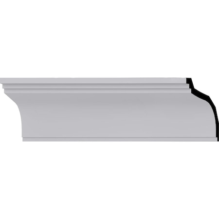 Ekena Millwork 3 3/4"H x 4 1/8"P x 5 5/8"F x 94 1/2"L Dylan Traditional Smooth Crown Moulding MLD03X04X05DY